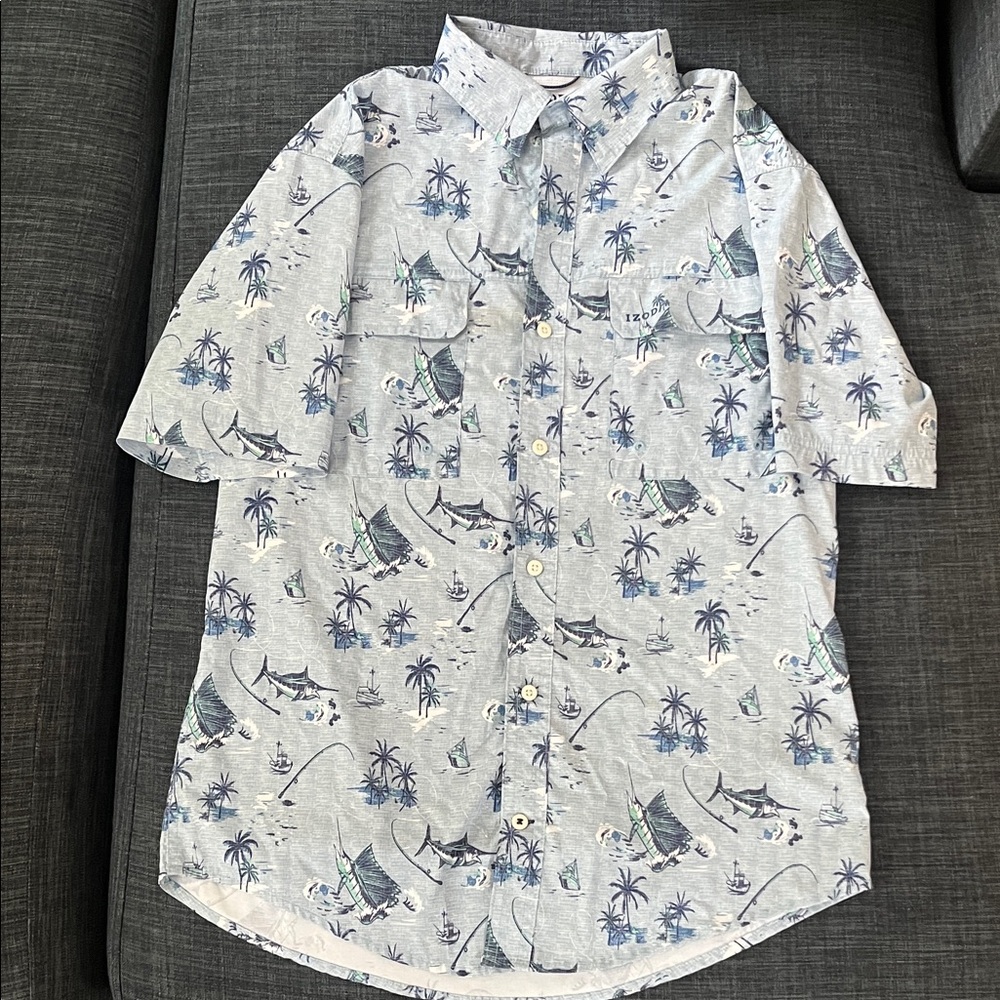 IZOD Saltwater Tropical Print  Shirt